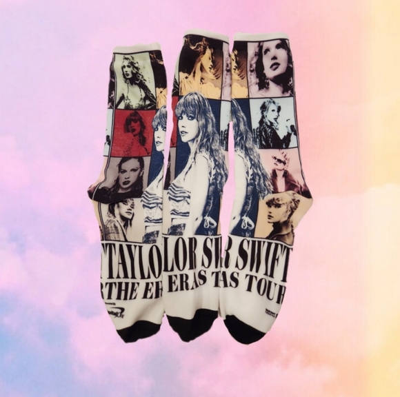 NEW! Taylor Swift Socks Taylor Swift Eras Tour Socks Taylor Swift Pair of Socks - Picture 2 of 3